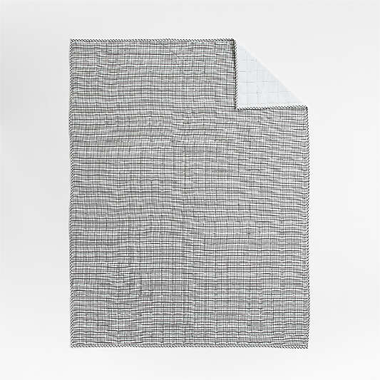 Kids Grey Windowpane Plaid Cotton Quilt Bedding Set