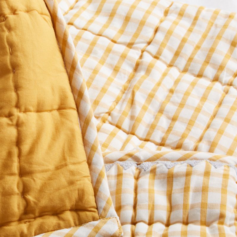 Yellow Windowpane Plaid Organic Cotton Baby Bedding Bundle Set - image 3 of 8