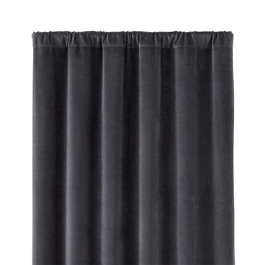 Windsor Dark Grey 48 X96 Curtain Panel Reviews Crate Barrel Windsor Dark Grey 48 X96 Curtain Panel, Black Faux Leather Curtain Panels