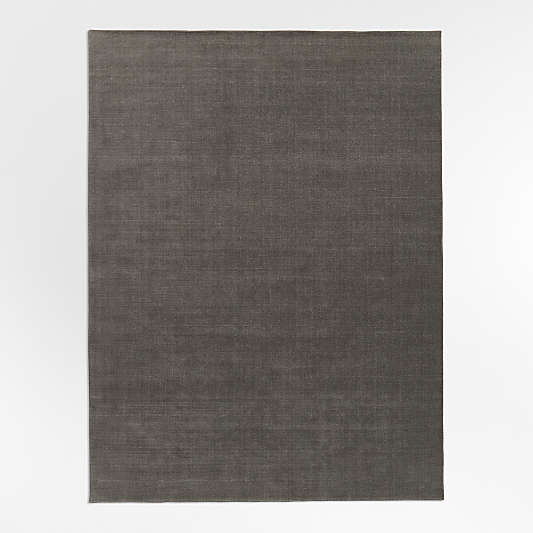 Windsor Wool Handwoven Charcoal Grey Rug