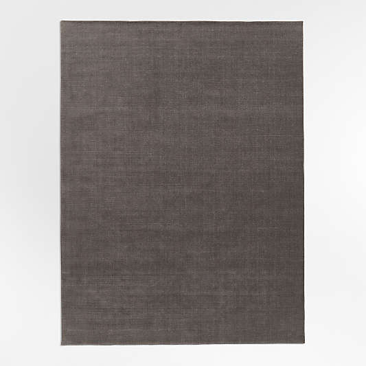 Windsor Wool Handwoven Charcoal Grey Rug