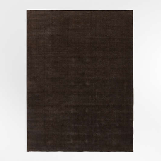 Windsor Wool Handwoven Deep Brown Area Rug