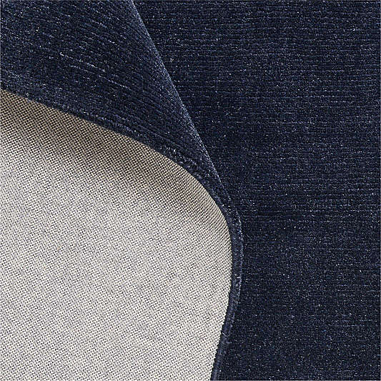 Windsor Wool Handwoven Navy Rug Swatch 12"x18"