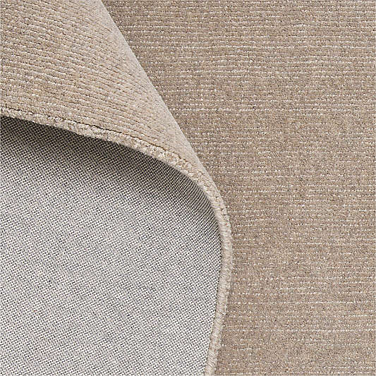 Windsor Wool Handwoven Taupe Rug Swatch 12"x18"