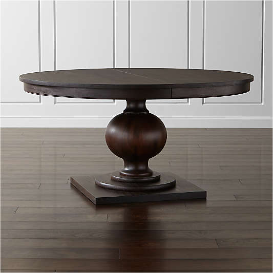 Winnetka 60" Round Dark Mahogany Extendable Dining Table