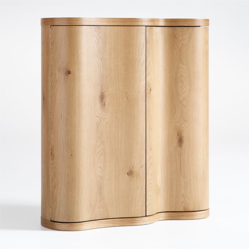 Winslow Natural Oak Wood Bar Cabinet by Jake Arnold - image 10 of 15