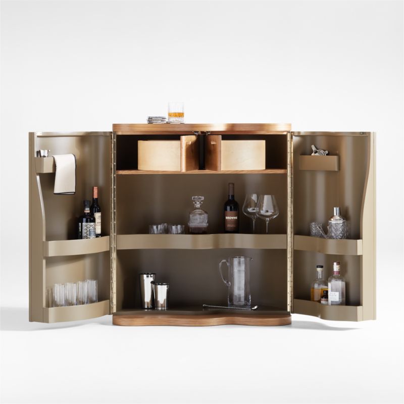 Winslow Natural Oak Wood Bar Cabinet by Jake Arnold - image 12 of 15