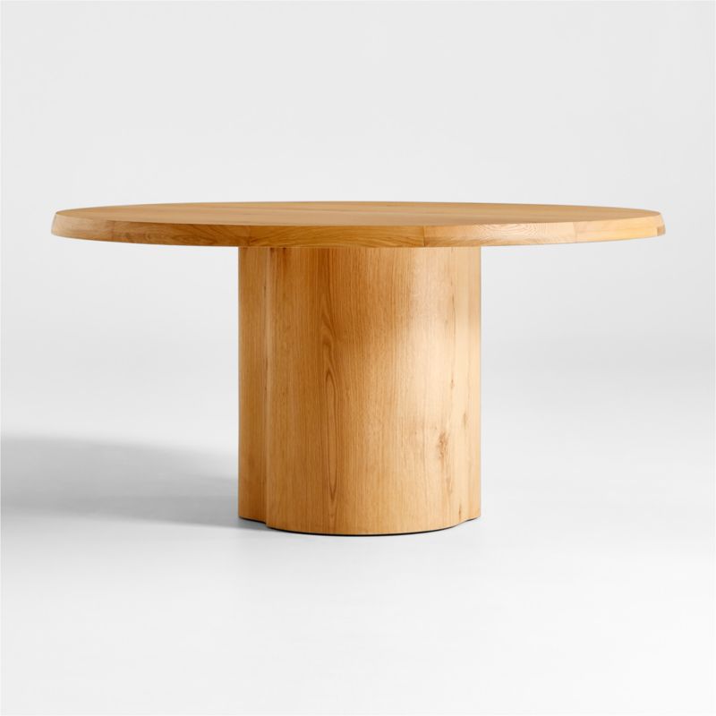 Winslow 60" Knotty Natural Oak Wood Round Dining Table by Jake Arnold