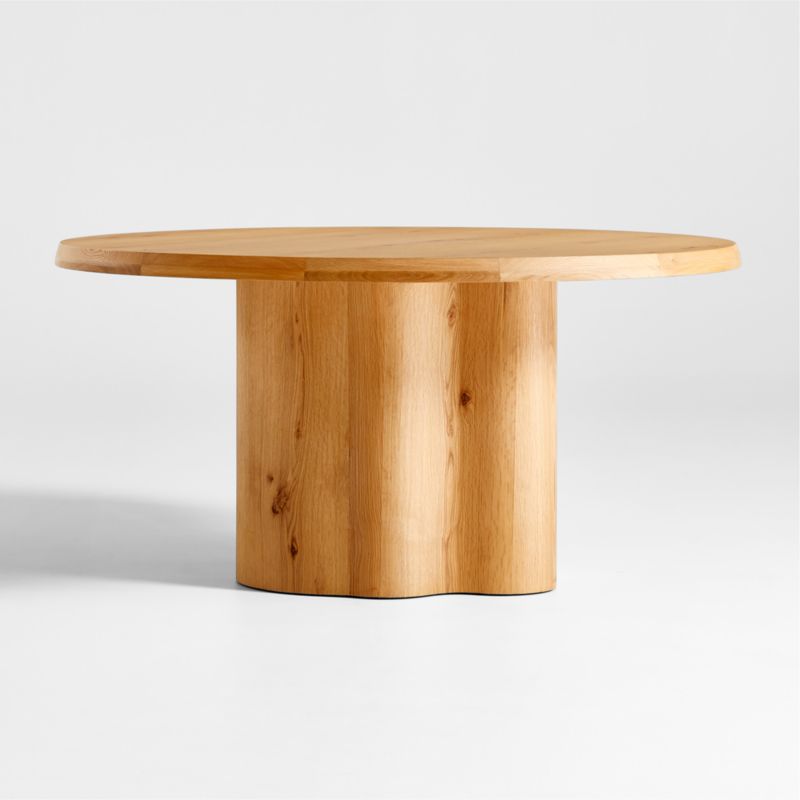Winslow 60" Knotty Natural Oak Wood Round Dining Table by Jake Arnold