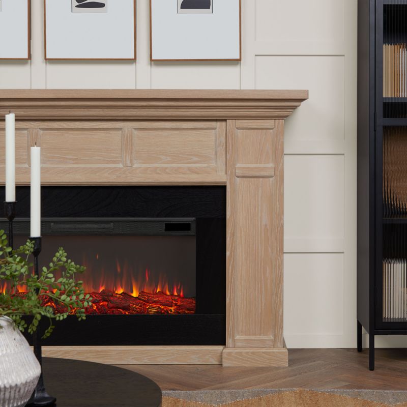 Winsome Light Wood Electric Fireplace 75" - image 2 of 7