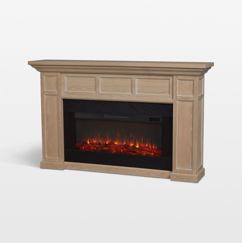 Winsome Light Wood Electric Fireplace 75" - image 0 of 7