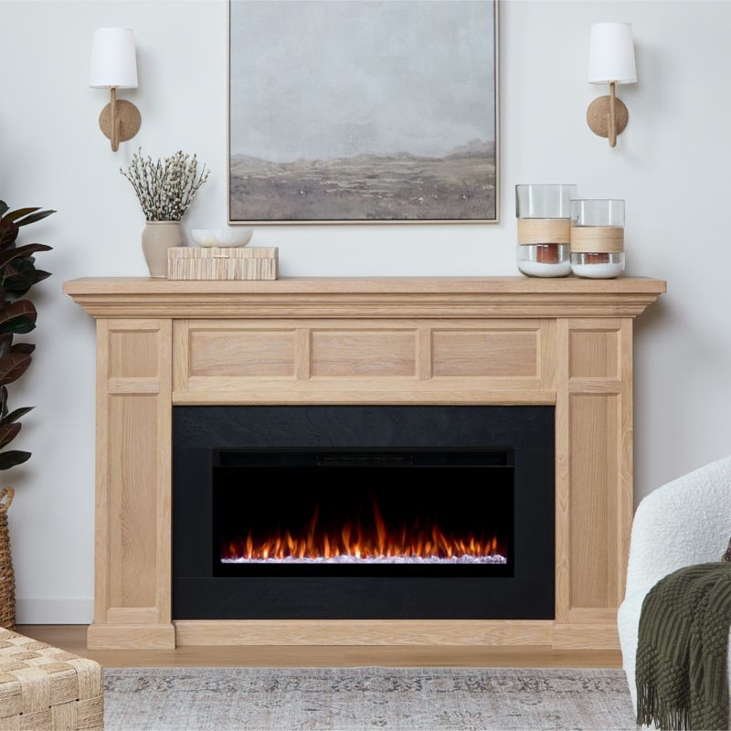 Winsome Light Wood with Landscape Smart Electric Fireplace 75" - image 1 of 8