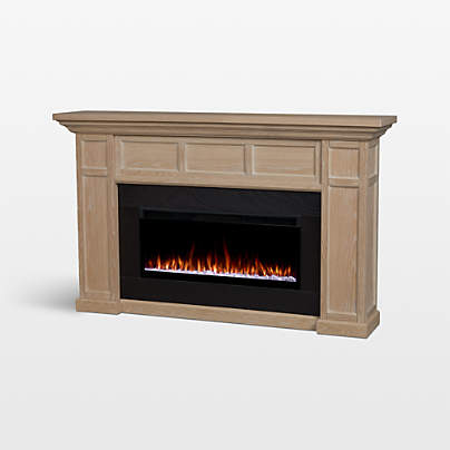 Winsome Light Wood with Landscape Smart Electric Fireplace 75"