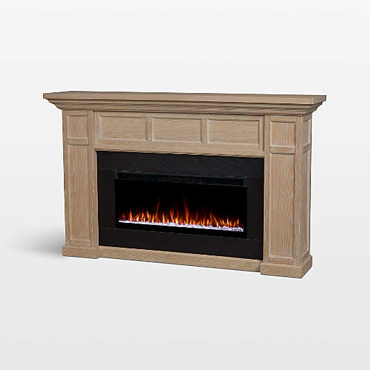Winsome Light Wood with Landscape Smart Electric Fireplace 75"