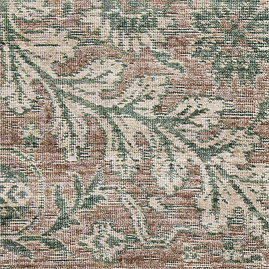 Winson Wool Blend Traditional Handwoven Earth Brown Rug Swatch 12"x18"