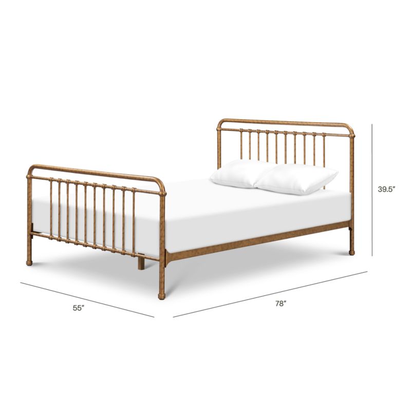 Namesake Winston Vintage Gold Iron Full Kids Bed - image 6 of 10