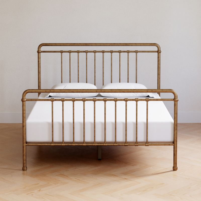 Namesake Winston Vintage Gold Iron Full Kids Bed - image 2 of 10