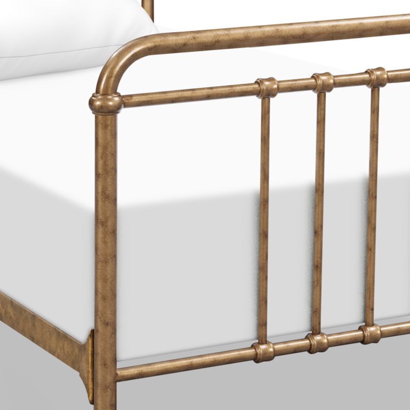 Namesake Winston Vintage Gold Iron Twin Kids Bed - image 5 of 7