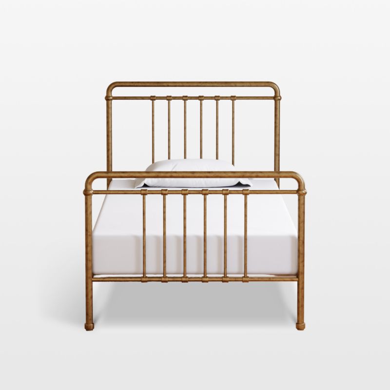 Namesake Winston Vintage Gold Iron Twin Kids Bed - image 1 of 7