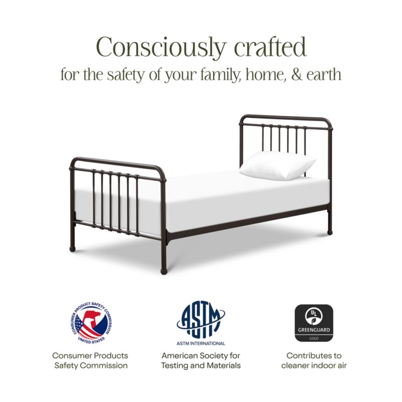 Namesake Winston Vintage Black Iron Full Kids Bed - image 7 of 8