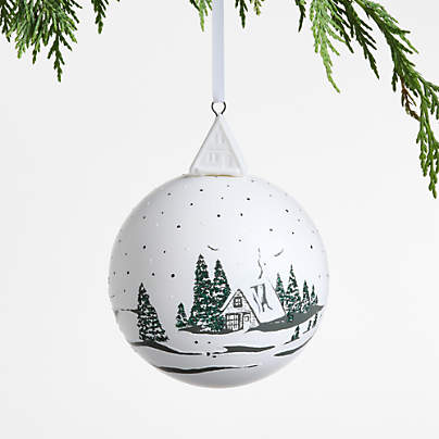 Winter A-Frame Ball Christmas Ornament