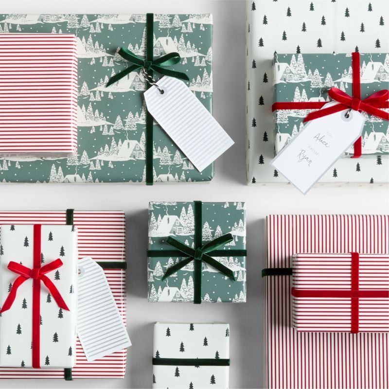 White Holiday Gift Tags, Set of 10 - image 2 of 3