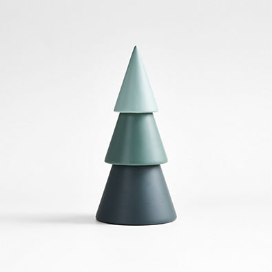 View Small Green Holiday Winter Fir Wood Tree Sculpture details