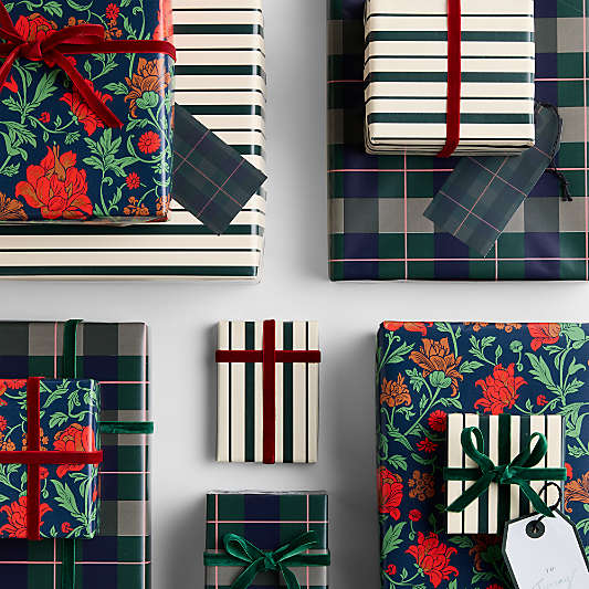 Winter Florals Holiday Gift Wrap