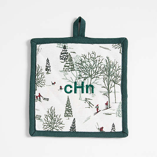 Winter Joy Organic Cotton Pot Holder