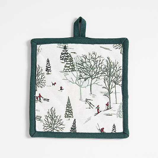 Winter Joy Organic Cotton Pot Holder