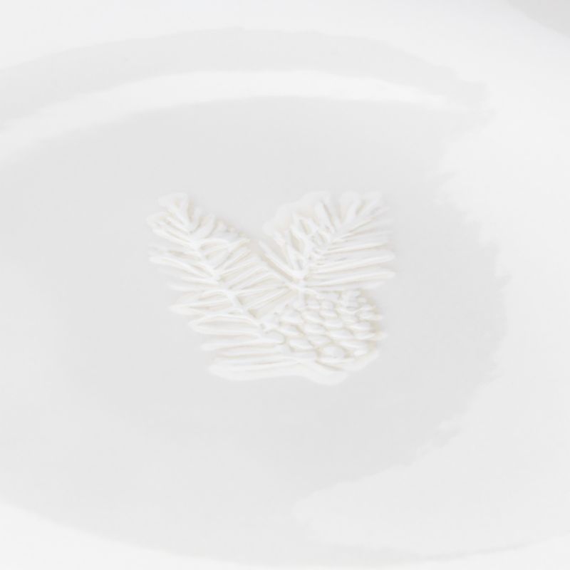 Winter Pinecone White Stoneware Appetizer Plate - image 3 of 4