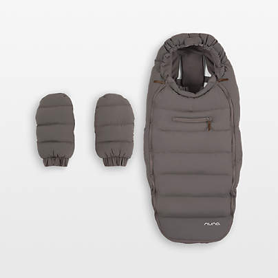 Nuna ® Granite Grey Winter Stroller Footmuff and Mitten Set