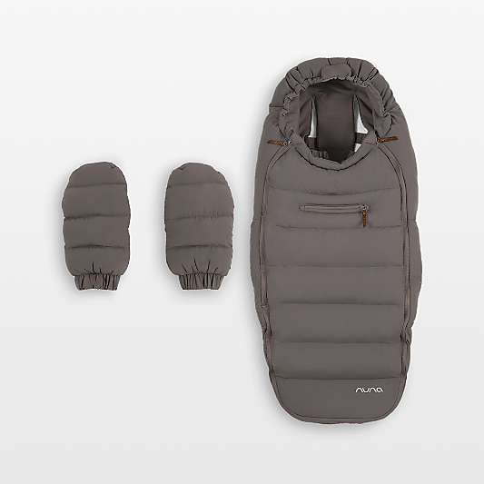 Nuna ® Granite Grey Winter Stroller Footmuff and Mitten Set