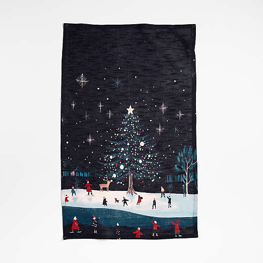 Winter Village Dish Towel