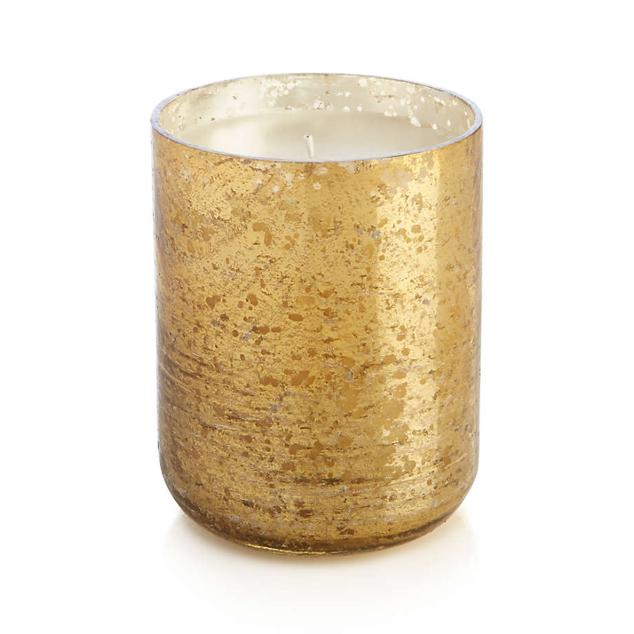 Crate&Barrel ILLUME ® Balsam and Cedar Scented Mercury Glass Holiday Candle