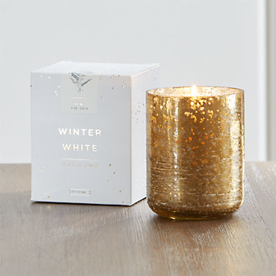 View ILLUME ® Winter White Scented Mercury Glass Holiday Candle details