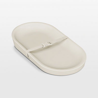 View Lalo Oatmeal White Wipeable Baby Diaper Changing Pad details