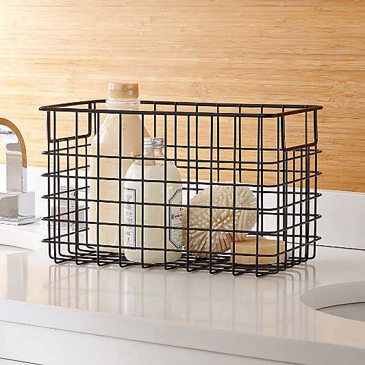 Black Wire Basket Large