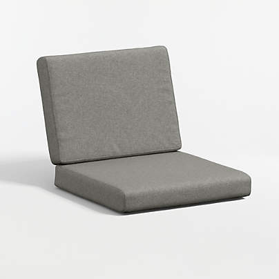 Replacement Walker Canvas Charcoal Sunbrella® Outdoor Dining Armchair Cushions