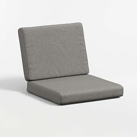 Replacement Walker Canvas Charcoal Sunbrella® Outdoor Dining Armchair Cushions