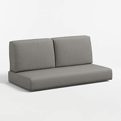 Replacement Walker Canvas Charcoal Sunbrella ® Outdoor Armless Loveseat Cushion
