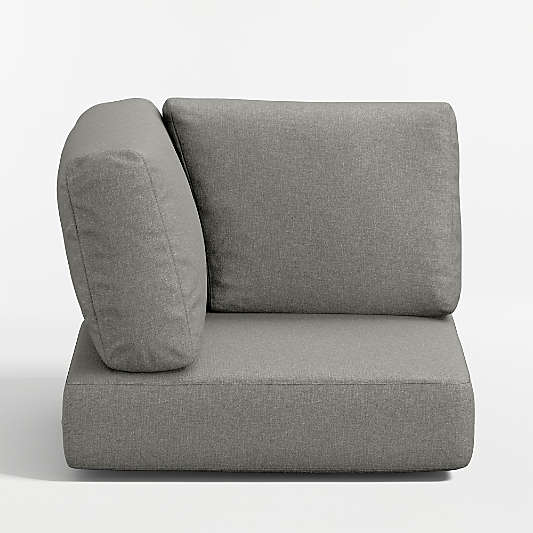 Replacement Walker Canvas Charcoal Sunbrella® Outdoor Sectional Corner Cushion