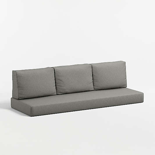 Replacement Walker Canvas Charcoal Sunbrella ® Outdoor Sofa Cushions