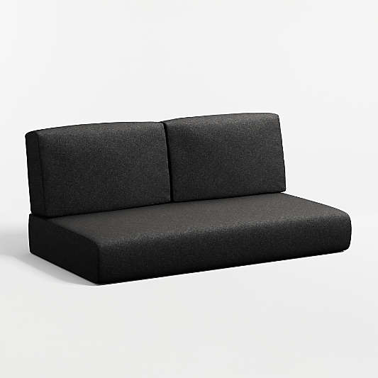 Replacement Walker Canvas Black Sunbrella ® Outdoor Loveseat Sectional Cushion