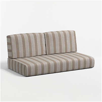 Replacement Walker Range Dune Stripe Sunbrella ® Outdoor Loveseat Sectional Cushion