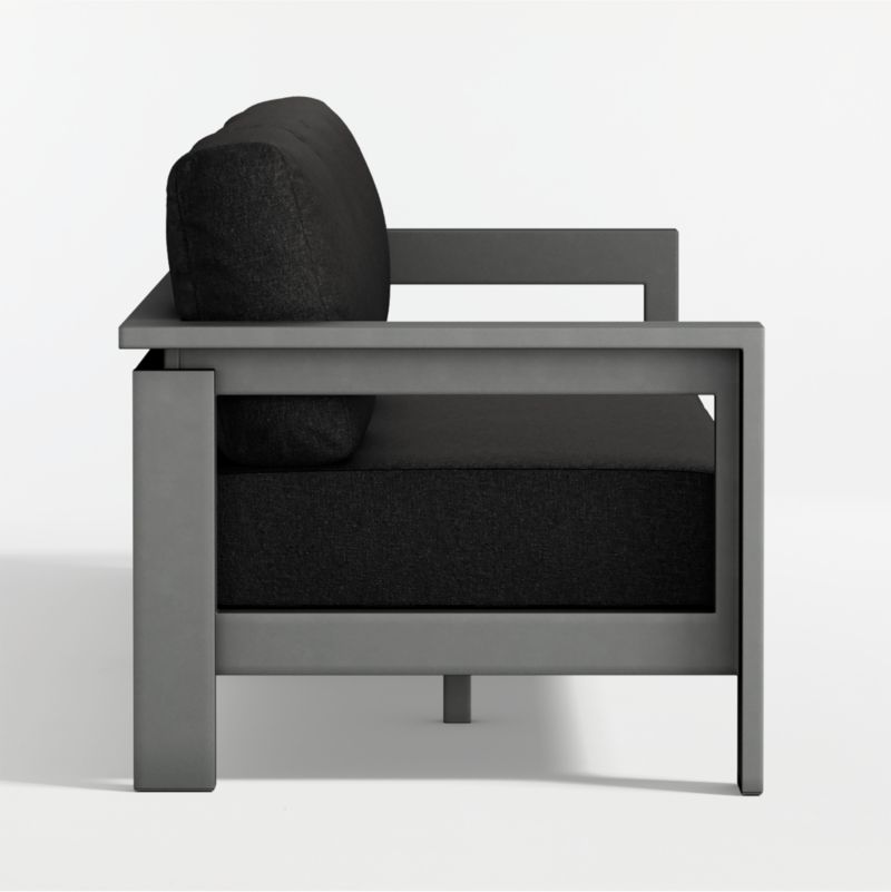 Walker 117" 2-Piece Metal Sectional Sofa with Canvas Black Sunbrella ® Cushions - image 6 of 9