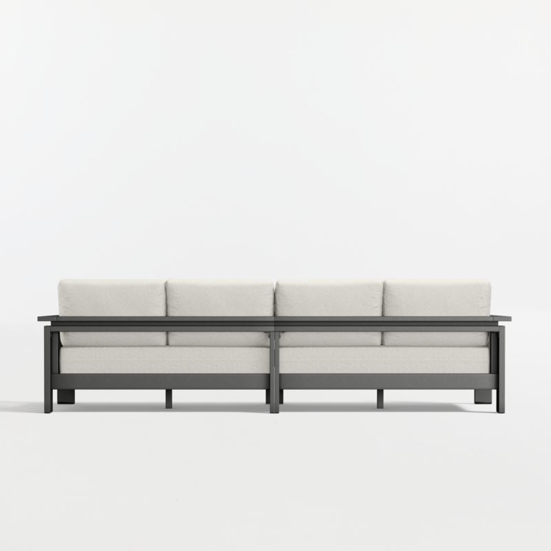 Walker 117" 2-Piece Metal Sectional Sofa with Canvas Natural Sunbrella ® Cushions - image 7 of 8