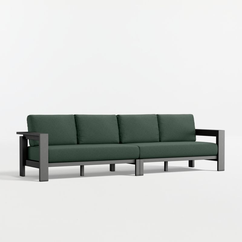 Walker 117" 2-Piece Metal Sectional Sofa with Cast Ivy Sunbrella ® Cushions - image 13 of 17