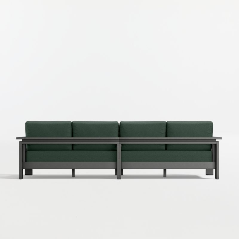 Walker 117" 2-Piece Metal Sectional Sofa with Cast Ivy Sunbrella ® Cushions - image 15 of 17
