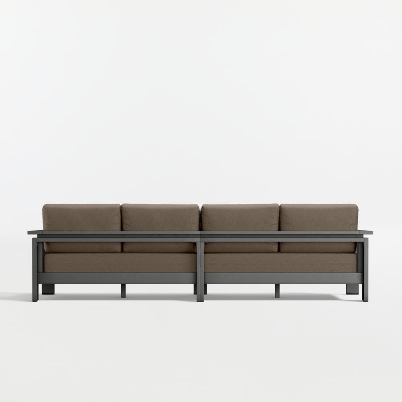 Walker 117" 2-Piece Metal Sectional Sofa with Cast Shale Sunbrella ® Cushions - image 7 of 9
